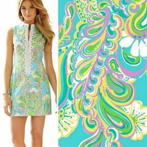 Lilly Pulitzer Alexa Embroidered Shift Dress in Shorely Blue  6